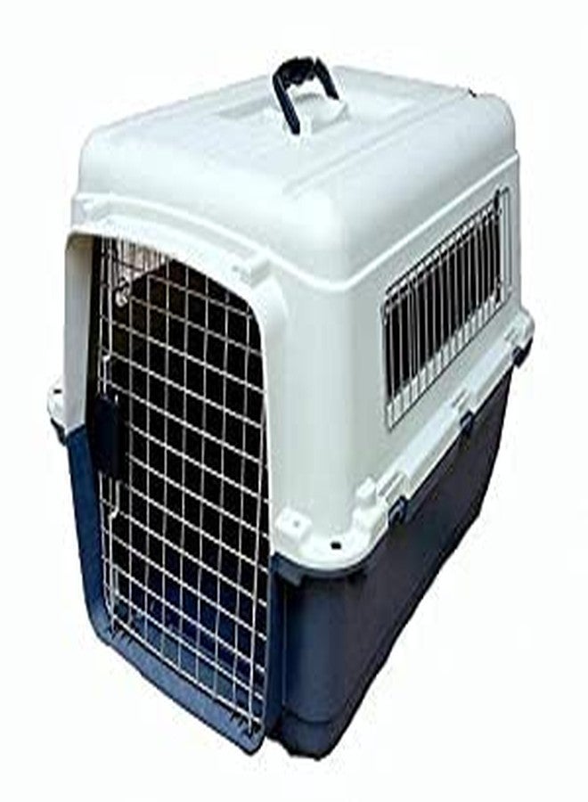 KittuPet Heavy Duty Pet Travel Cage - Plastic Flight Cage for Pets (Grey - White) (24 inch Flight cage) - Image 3